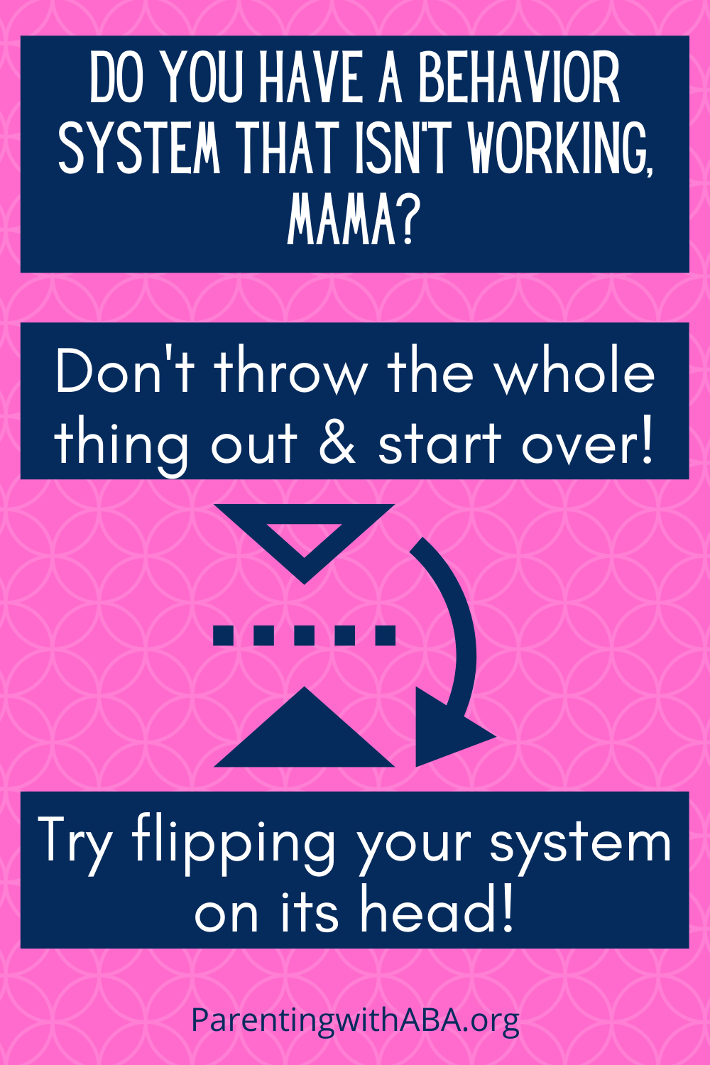 Text: Do you have a behavior system that isn't working, Mama