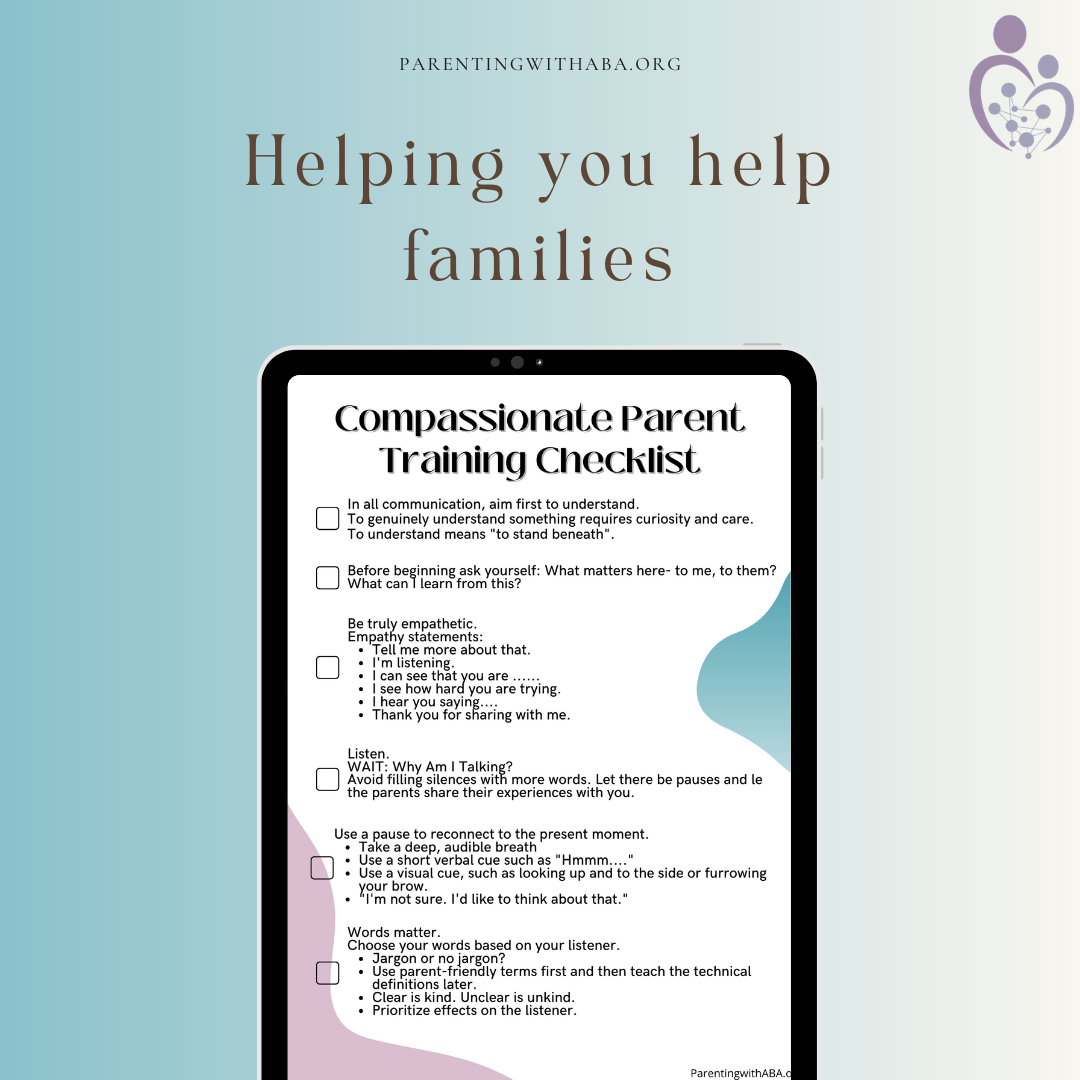 1 preview of compassionate parent training checklist