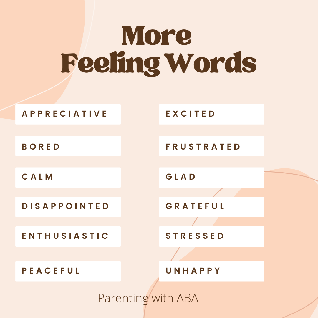2 text: more feelings words